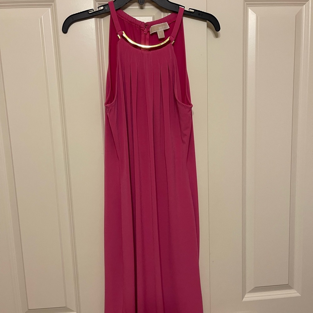 MICHAEL Michael Kors Pink Halter Maxi Sundress